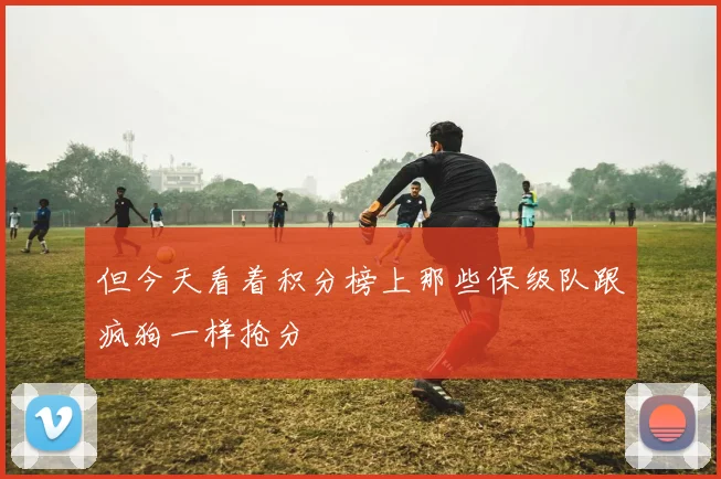 但今天看着积分榜上那些保级队跟疯狗一样抢分